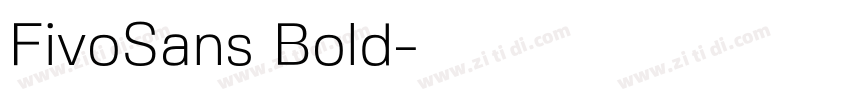 FivoSans Bold字体转换